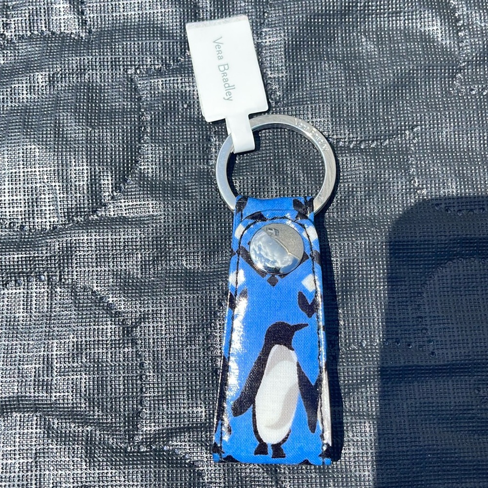 Vera Bradley Loop Keychain - Penguin Print - NWT's- Key Ring